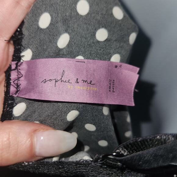 Sophie & Me Polka-dot One Piece Silky Pajamas Sz Sm - Picture 3 of 3